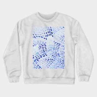 Watercolor dotted lines - blue Crewneck Sweatshirt